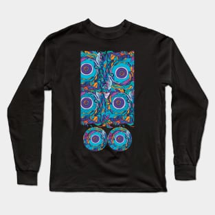 Psychedelic illustration of magic and protective evil eye Long Sleeve T-Shirt
